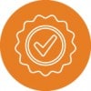 Icon---quality-award-checkmark-orange-background